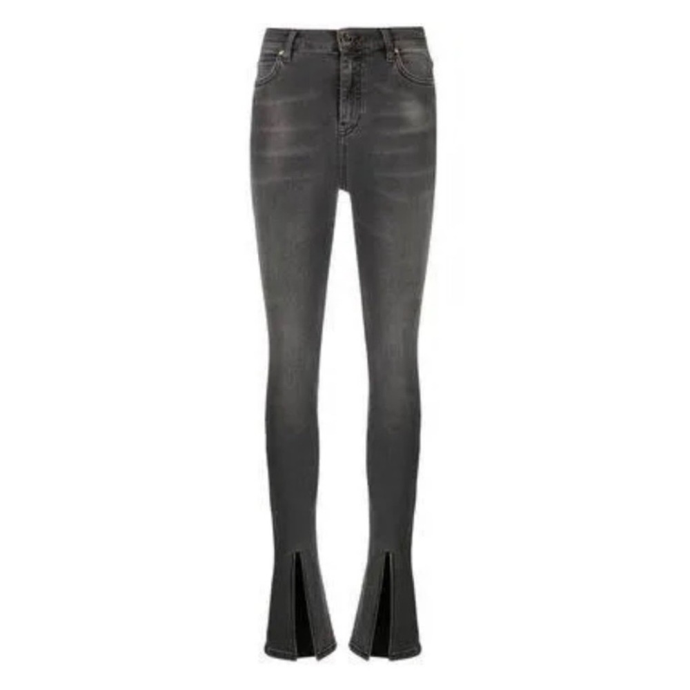 Pinko Womens High Rise Jeans 26 Split Hem Skinny Denim‎ Susanna Vintage Black